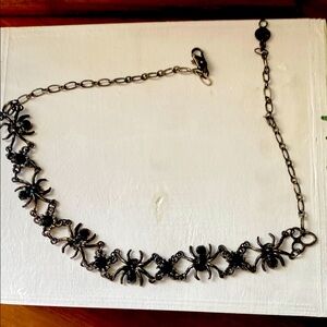 Black Spider Jeweled Choker